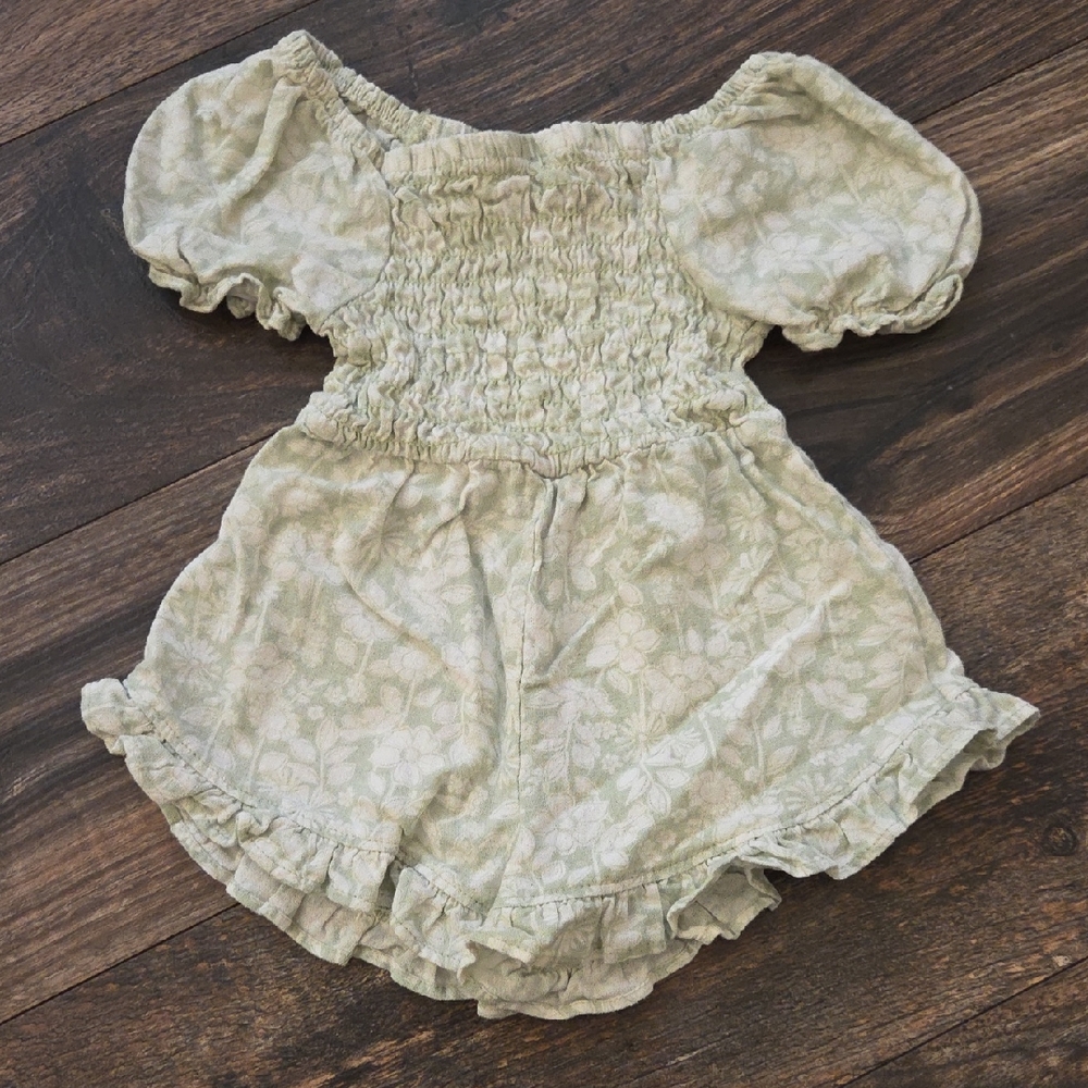 Green Floral Romper